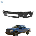 Front Bumper for Ford F150 (2009–2015) with Fog Light Hole, Black Steel
