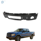 Front Bumper for Ford F150 (2009–2015) with Fog Light Hole, Black Steel