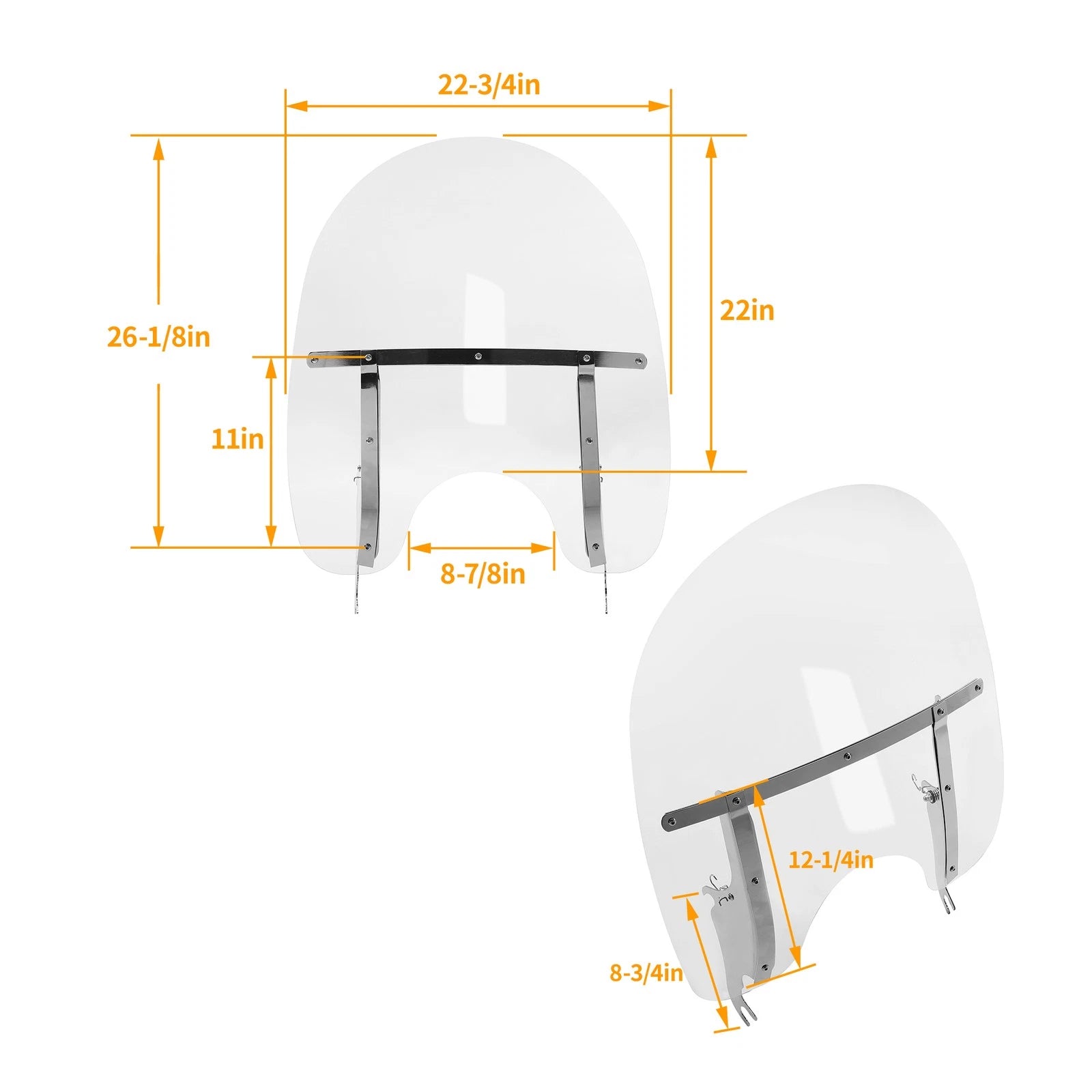 26" Front Windshield for Harley Heritage Softail Classic (2000-2017)