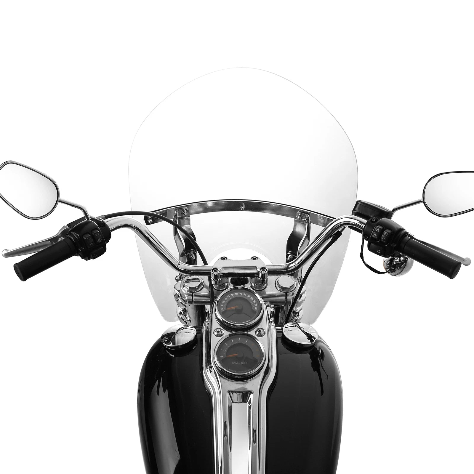 Set of 2 Windscreen Clamps for Harley Low Rider, Street Bob (2018–2025)