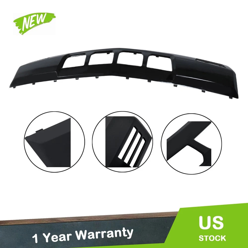 Front Bumper Lower Baffle for Silverado 1500 (2022–2023) - Bright Black Plastic