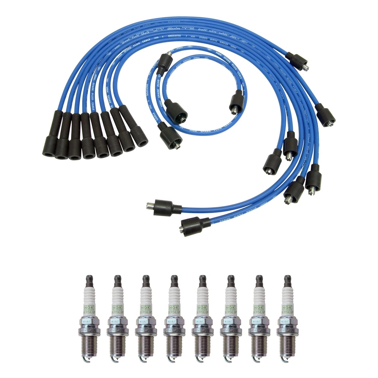 NGK 7mm Wire Set for Mercedes 450SE, 380SEL, R107, 450SL (1979–1989)