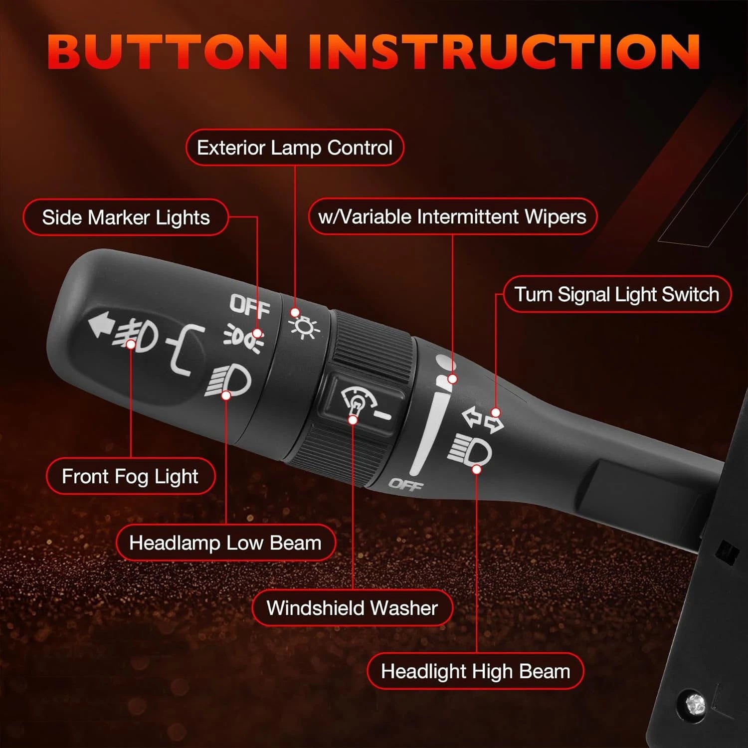 Turn Signal Wiper Hazard Light Switch for Chrysler PT Cruiser (2001–2005)