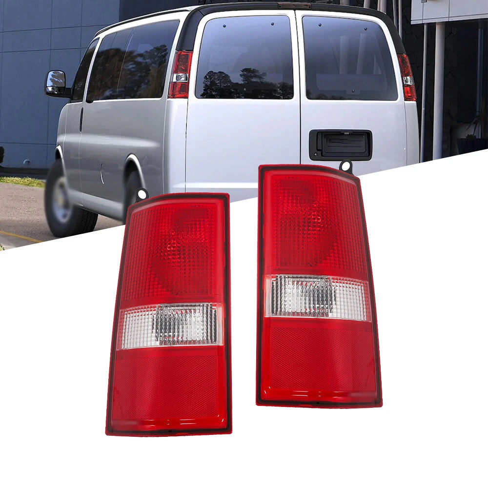 Set of 2 Tail Lights for Chevrolet Express/GMC Savana (2003–2023) Halogen