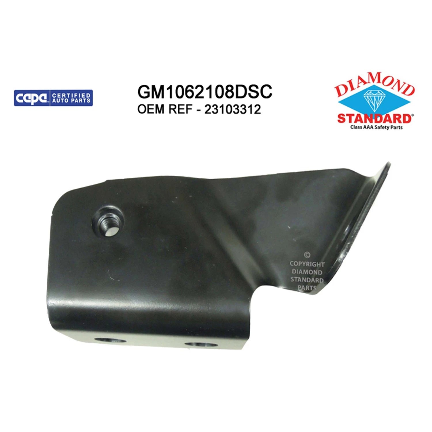 Replacement Steel Front Driver Side Outer Bumper Mounting Bracket for