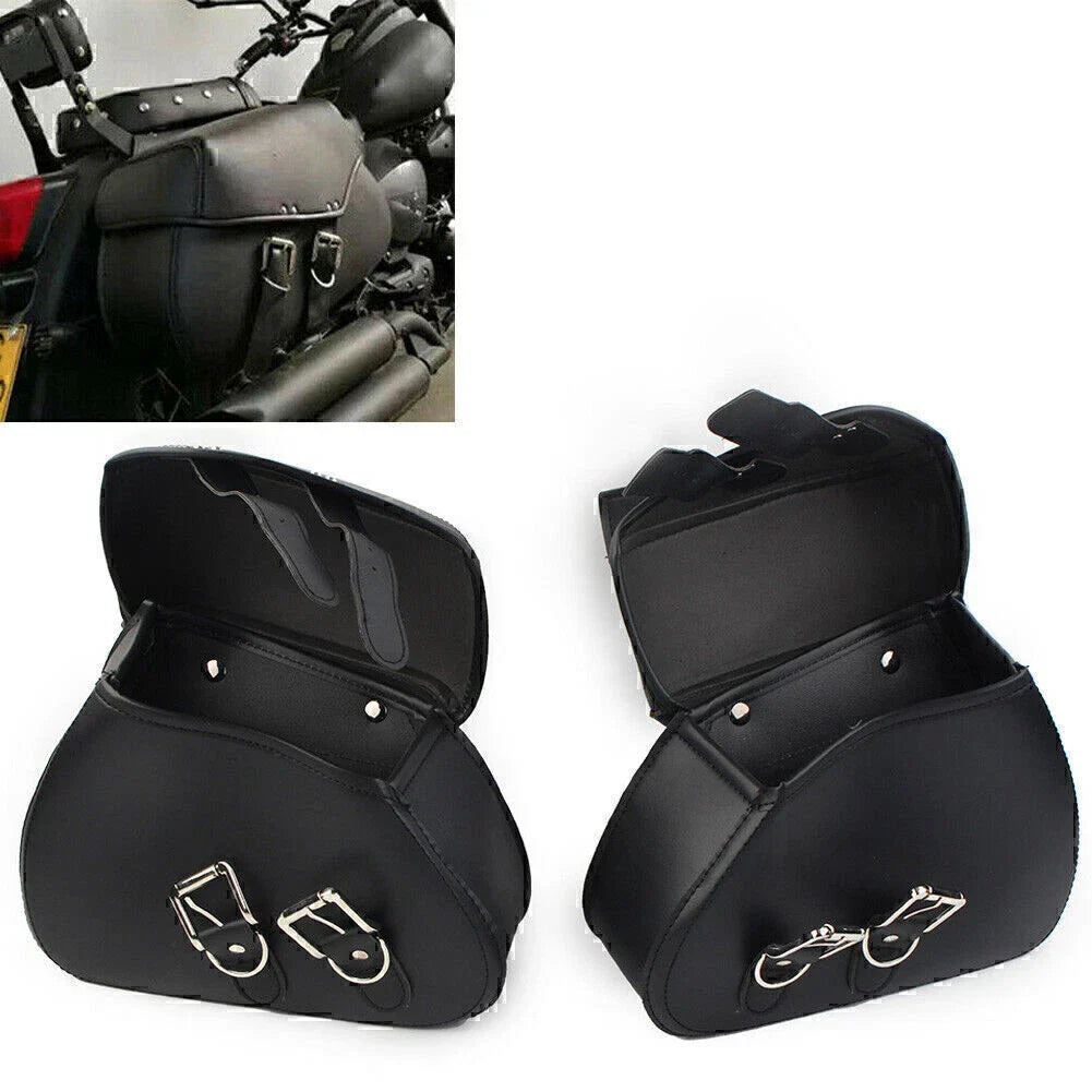 PU Leather Saddle Bags for Harley Sportster Dyna Motorcycle