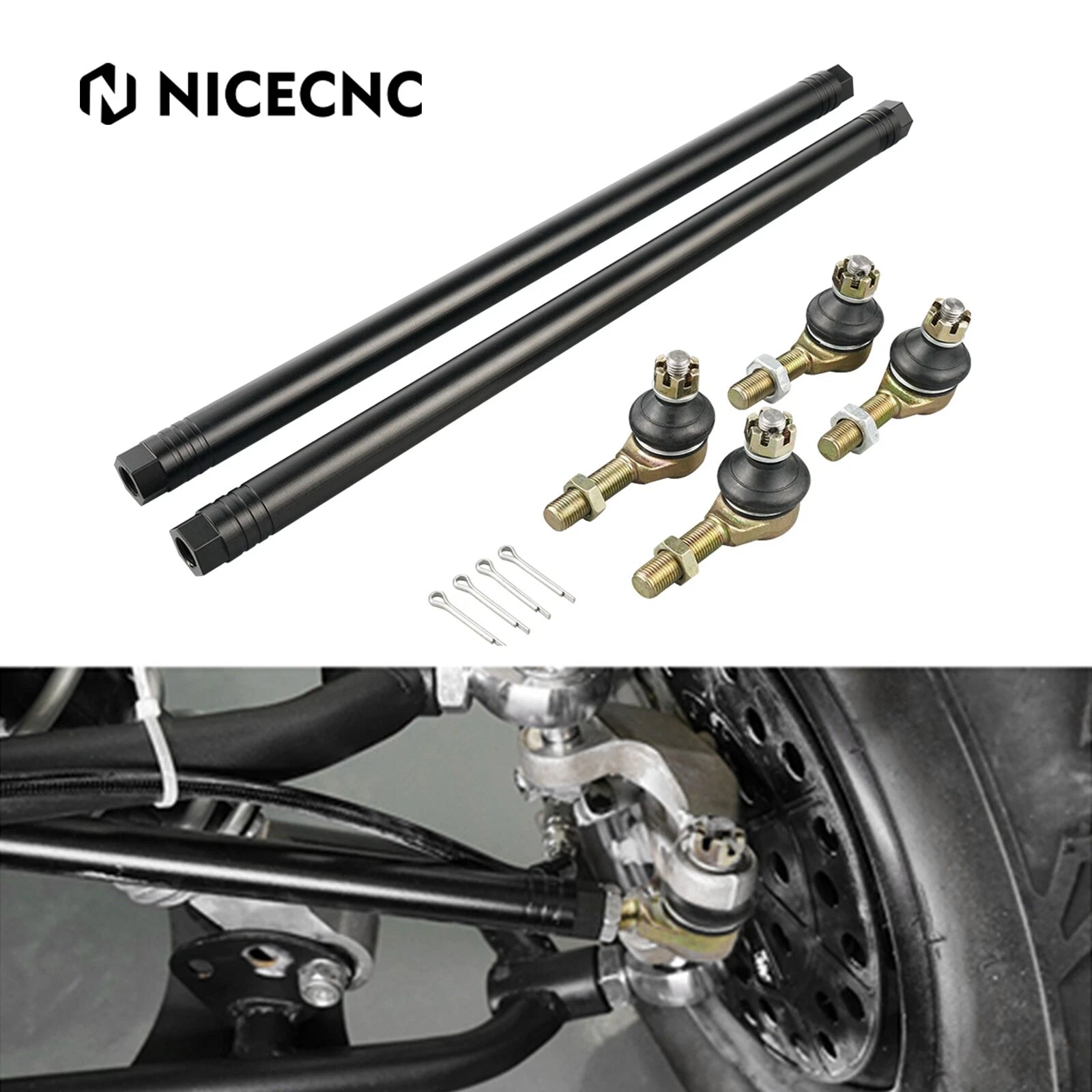 Steering Tie Rods Kit for Yamaha YFZ450 (2008–2009, 2012–2013)