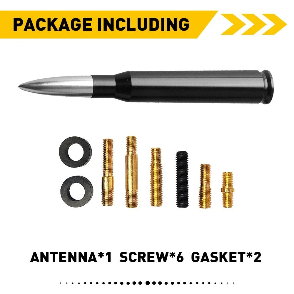 Bullet Antenna for Universal Motorcycle Cars Street Rod Boat (5.5")
