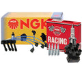 NGK DIS Ignition Coil Wires & 4 Racing Spark Plugs Kit for Mazda 626 (1998–2002)