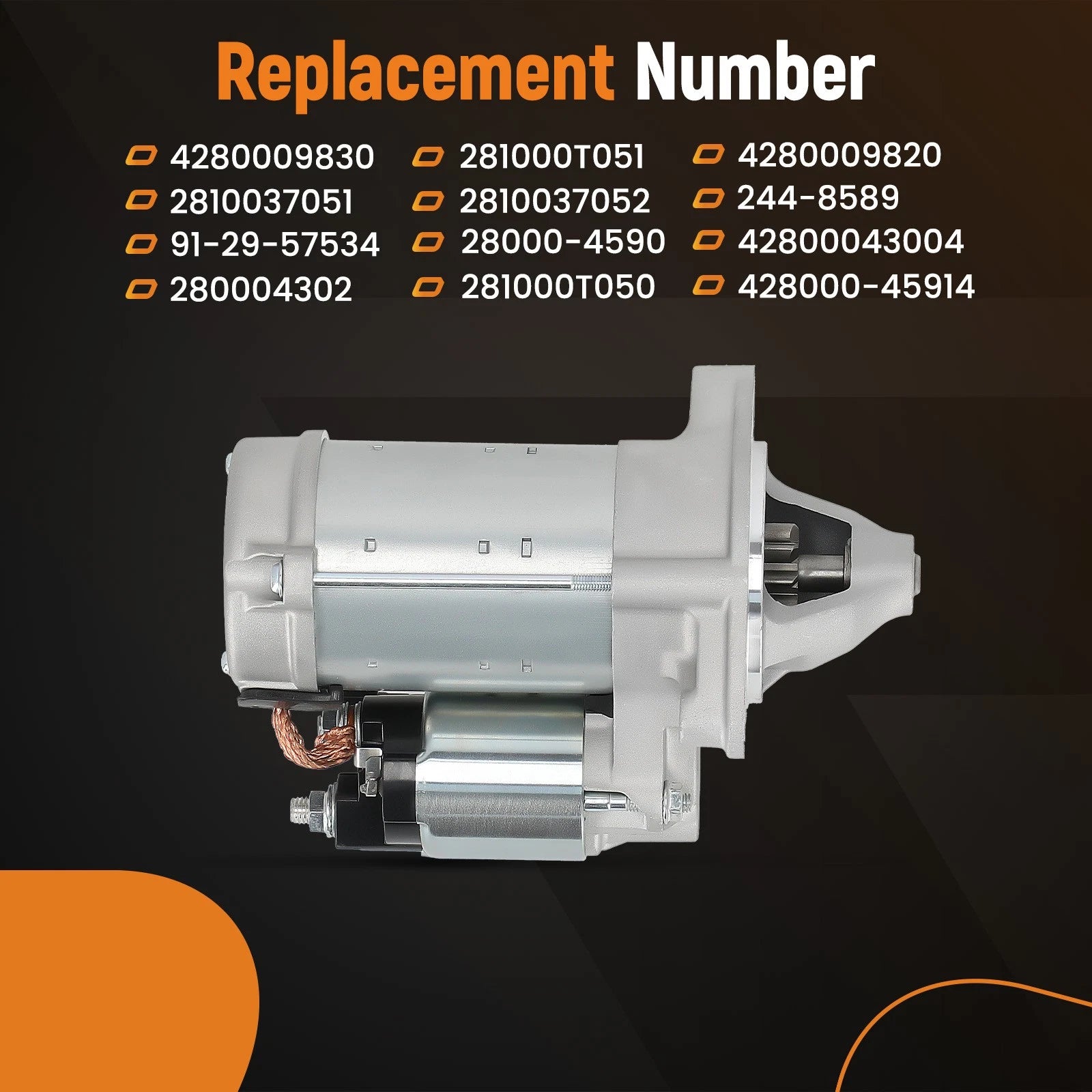Starter Motor for Toyota Corolla Matrix 1.8L L4 (2009-2012)