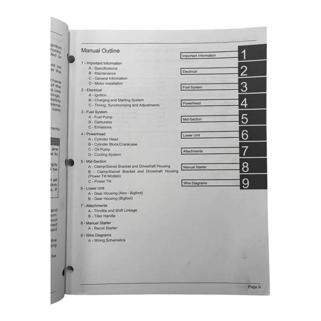 Service Manual for Mercury 8/9.9 BigFoot FourStroke (2005) 90-892248R01