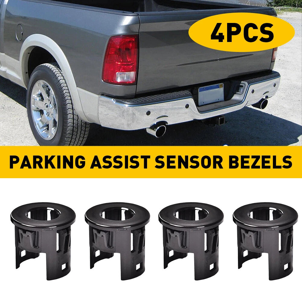 Set of 4 Parking Assist Sensor Bezels for Dodge Ram 1500 (2014–2018)