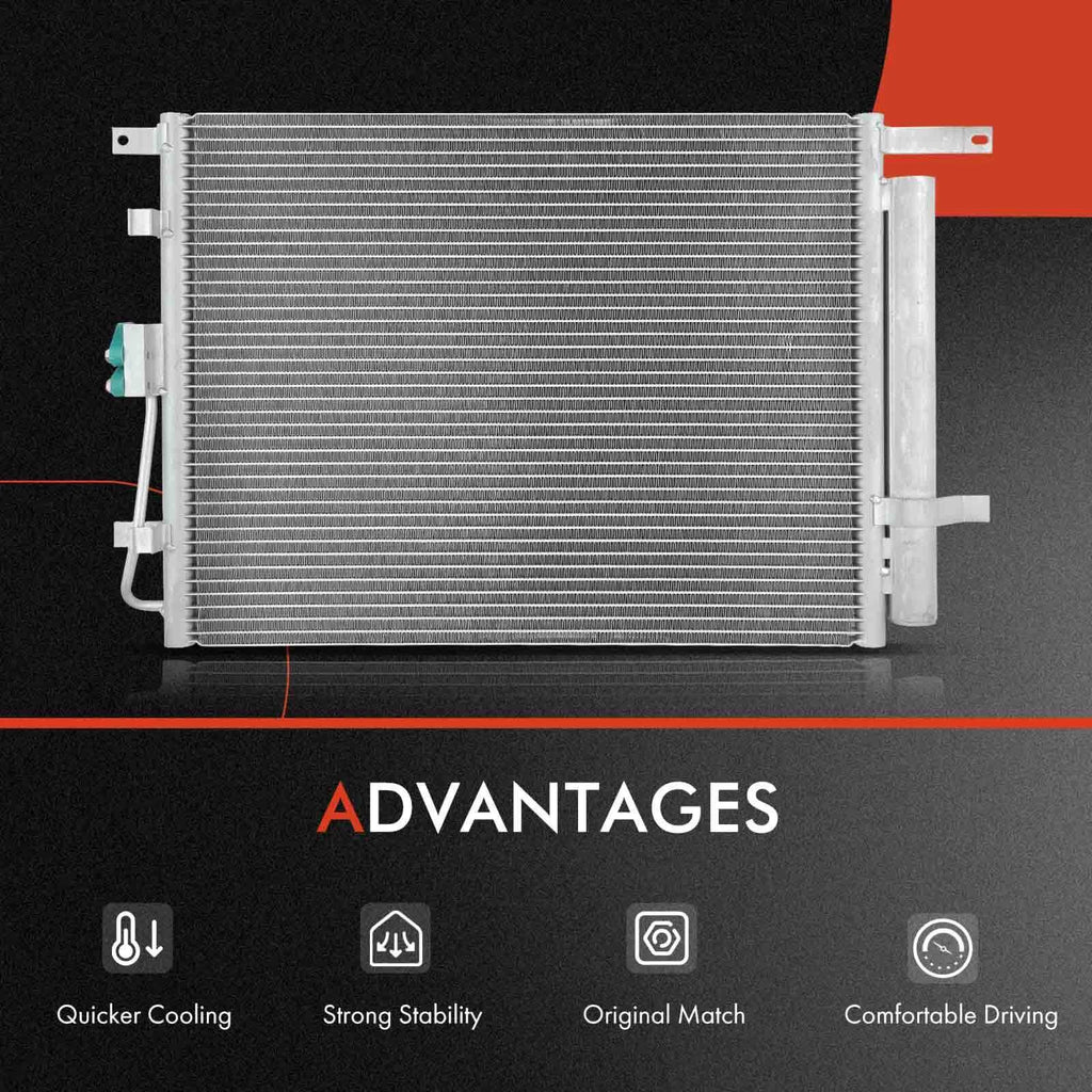 Radiator and A/C Condenser with Bracket for Kia Soul (2010-2019)