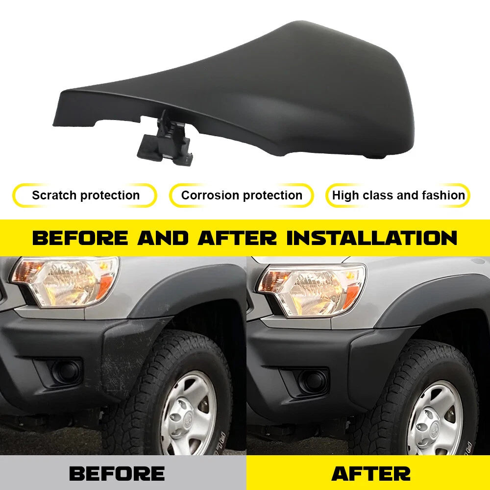 Bumper End for Toyota Tacoma (2012â2015) Front Left Textured Plastic