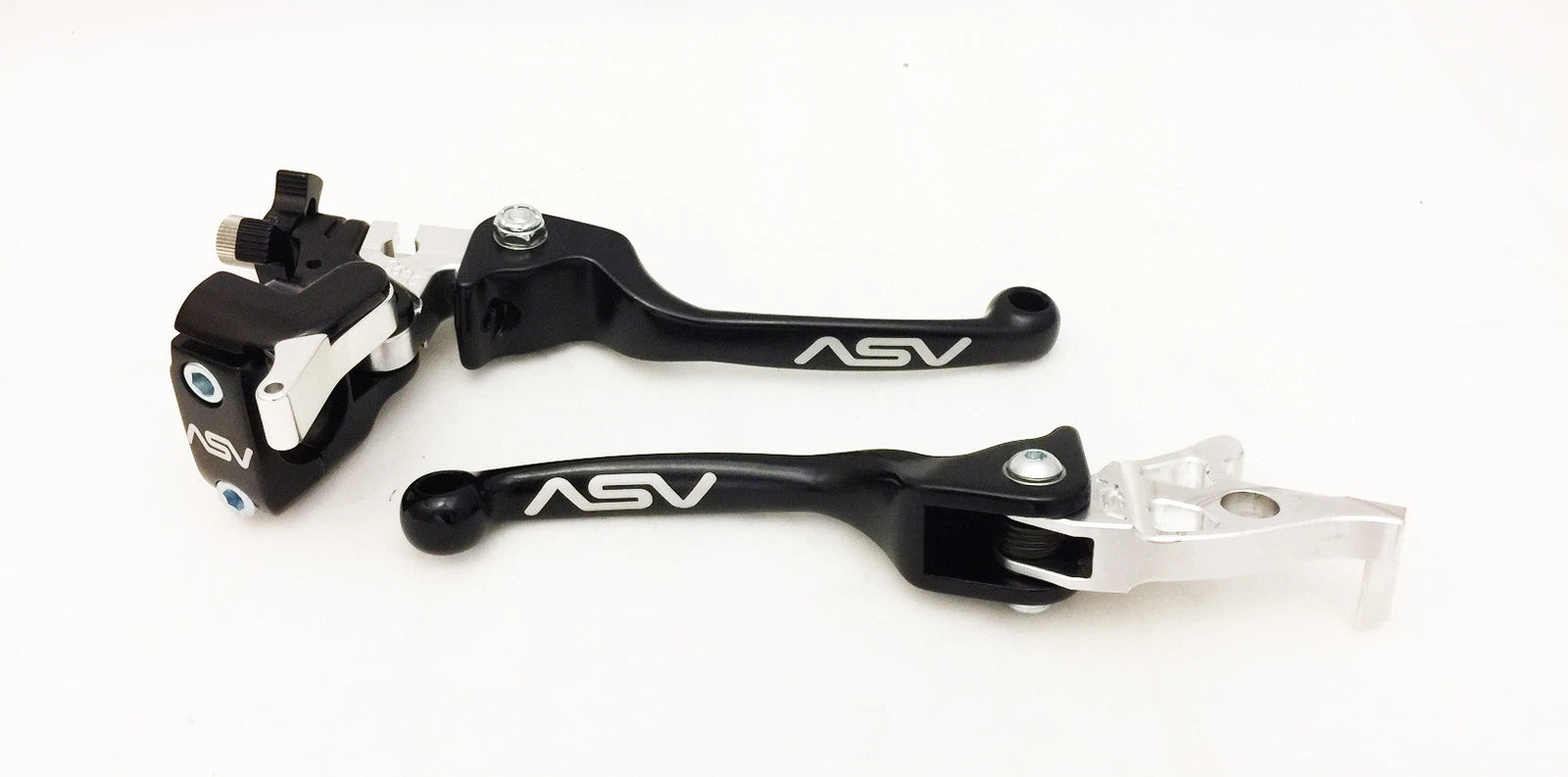 Set of 2 ASV F3 Black Front Brake Clutch Perch Levers for TRX450R (2004–2005)
