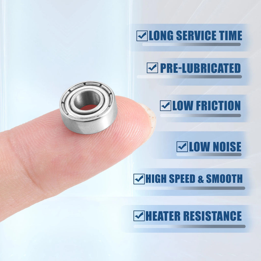10 Pcs MR115ZZ Deep Groove Ball Bearings for Cars (5x11x4mm)