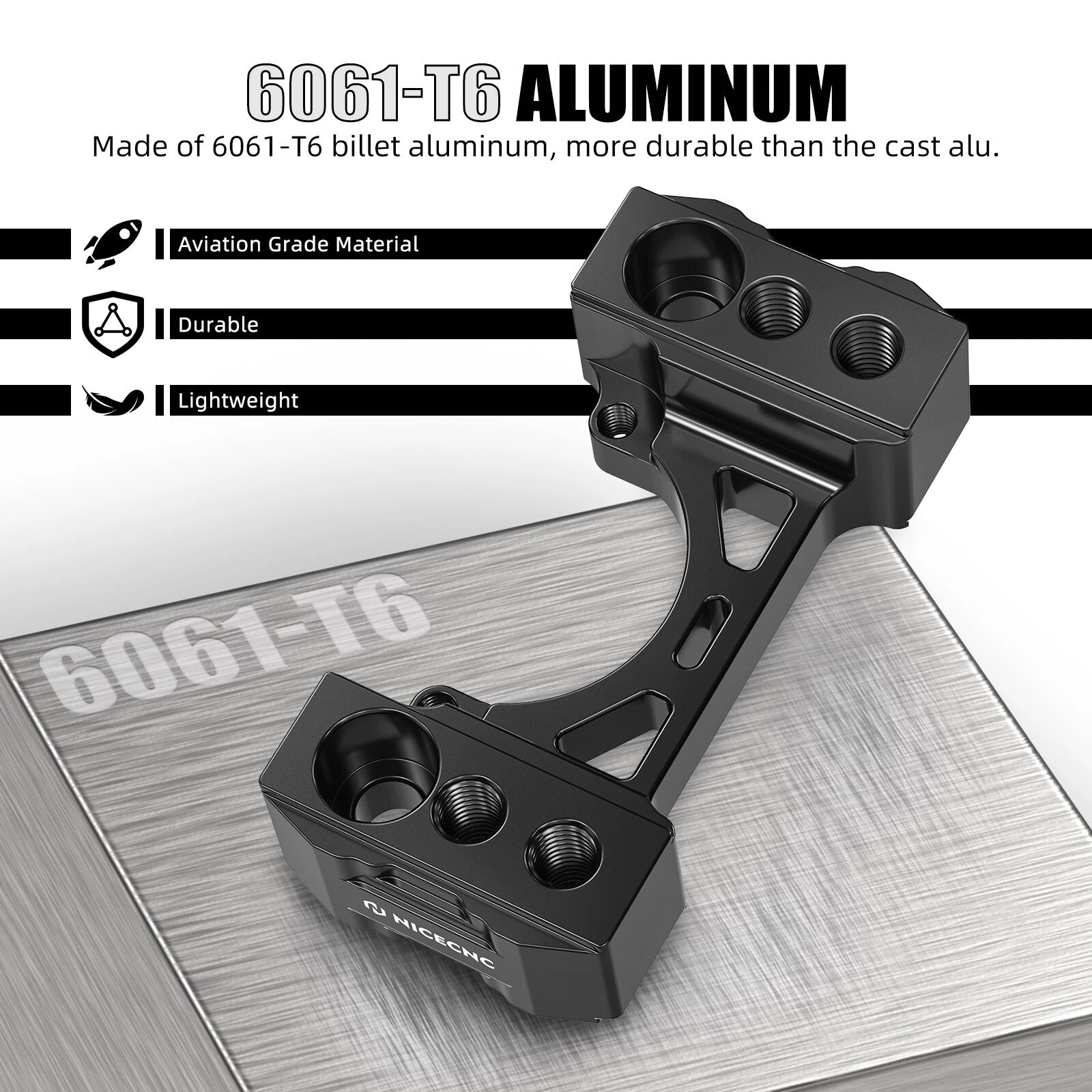 1" Handlebar Riser Steering Stabilizer Bracket for Husqvarna Norden 901 (2022–2023)