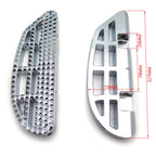 Chrome Leaf Dominator Passenger Floorboard Knob for Harley Touring (1993–2008)