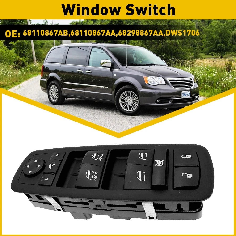 Front Door Power Window Control Switch for Dodge Ram 2500 3500 (2013–2016) EXV
