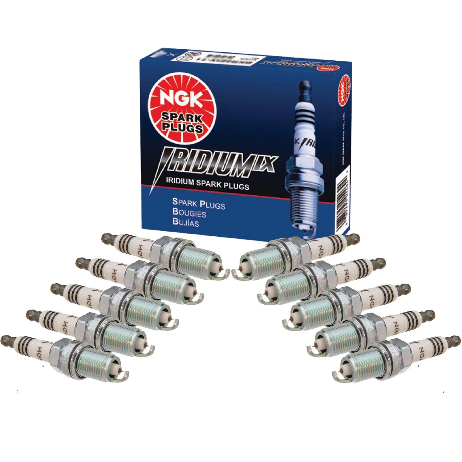 Set of 10 NGK Iridium IX Spark Plugs for Dodge Ram 2500 3500 (1994–1996)
