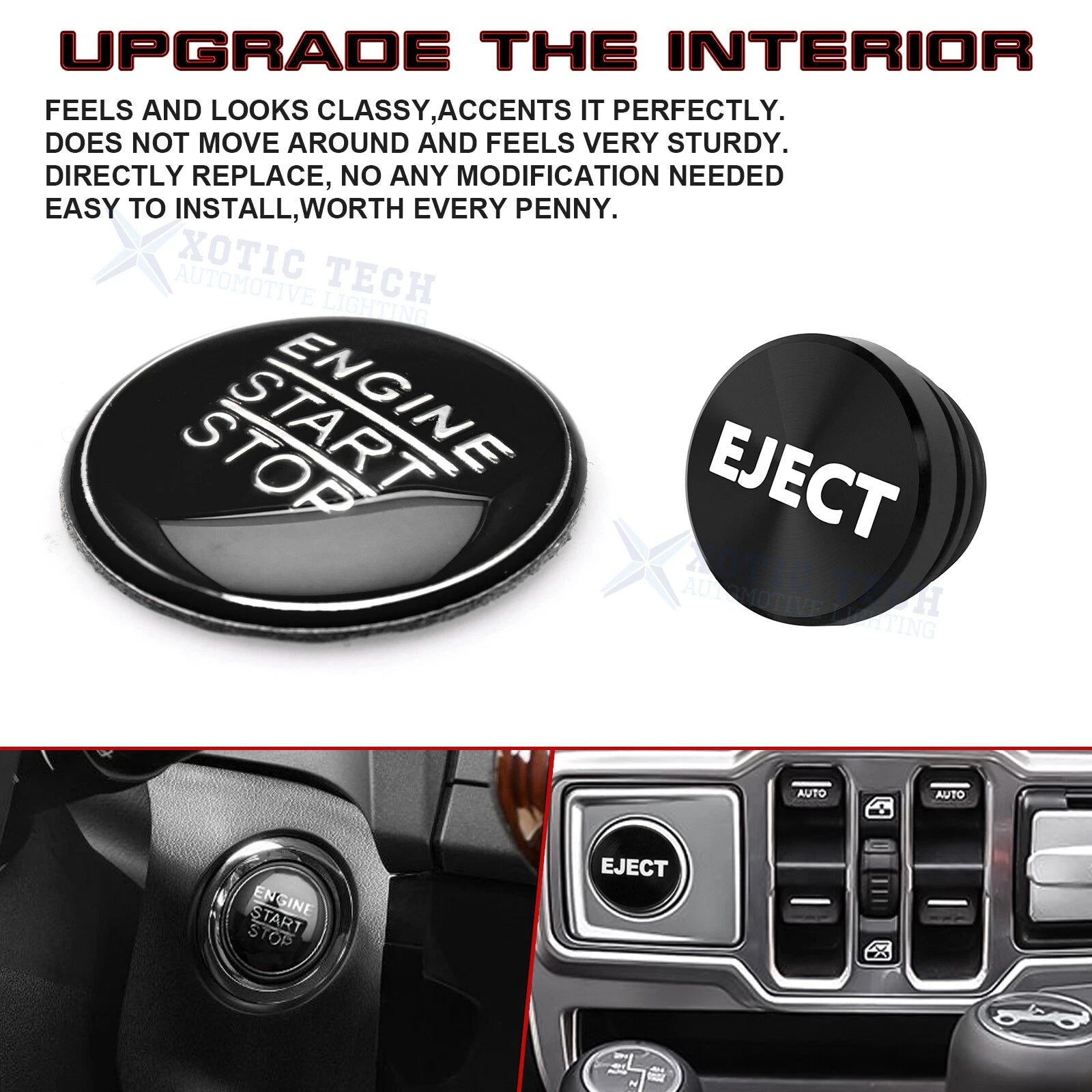 Engine Start + Cigarette Lighter Eject Button Trim for Lexus IS200t (2016-2017)