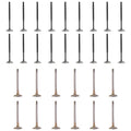 Set of 18 Intake & 12 Exhaust Valves Kit for Audi A4 A6 S4 Passat V6 (1996–2005)
