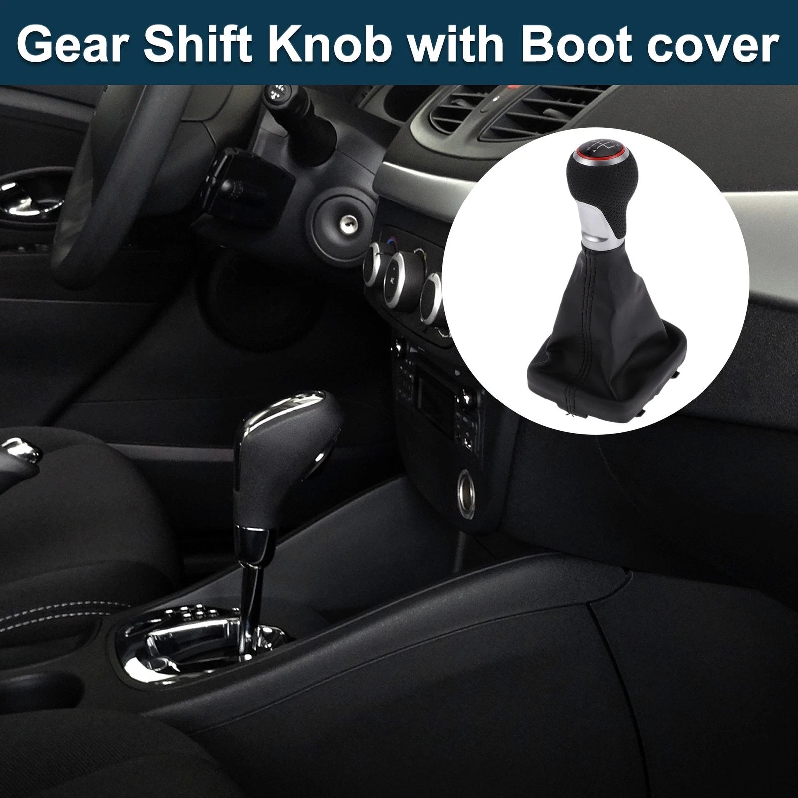 5 Speed Shift Knob with Boot Cover for Audi A3 S3 8P (2003–2013)