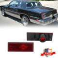 2X Red Lens Rear Bumper Side Marker Lights for Oldsmobile Cutlass (1981–1988)