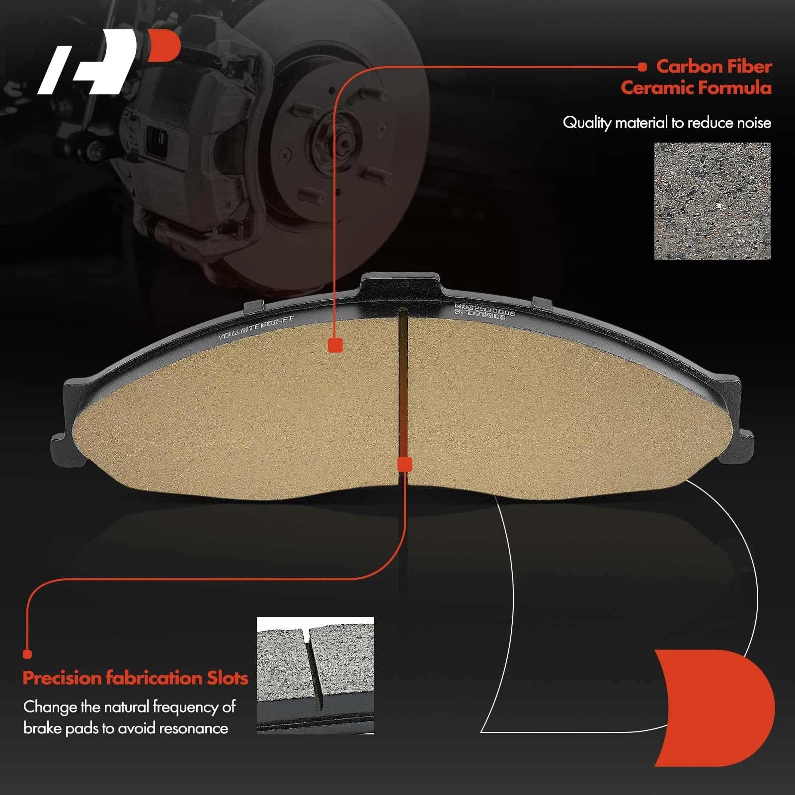 Ceramic Brake Pads Front for Chevrolet Camaro Pontiac Firebird (1998–2002)