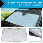 6 Layer Thick WindScreen SunShade for Dodge Ram 2500 3500 (2019–2025)