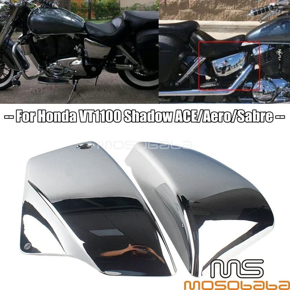 Chrome ABS Battery Side Covers for Honda VT1100 Shadow (1999-2008)