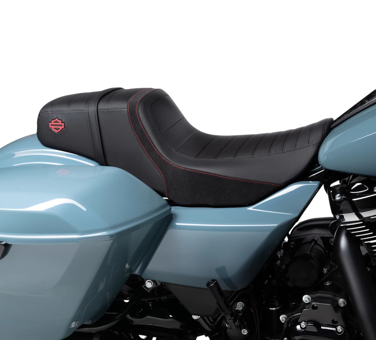 Switchback Seat for Harley-Davidson Touring (2014–2023) 52000756 Red Stitch