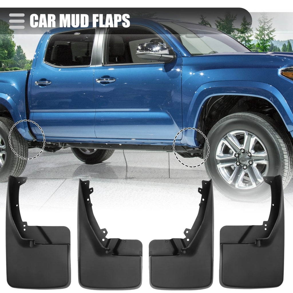 Set of 4 Mud Flaps Splash Guards for Dodge Ram (2009–2018)