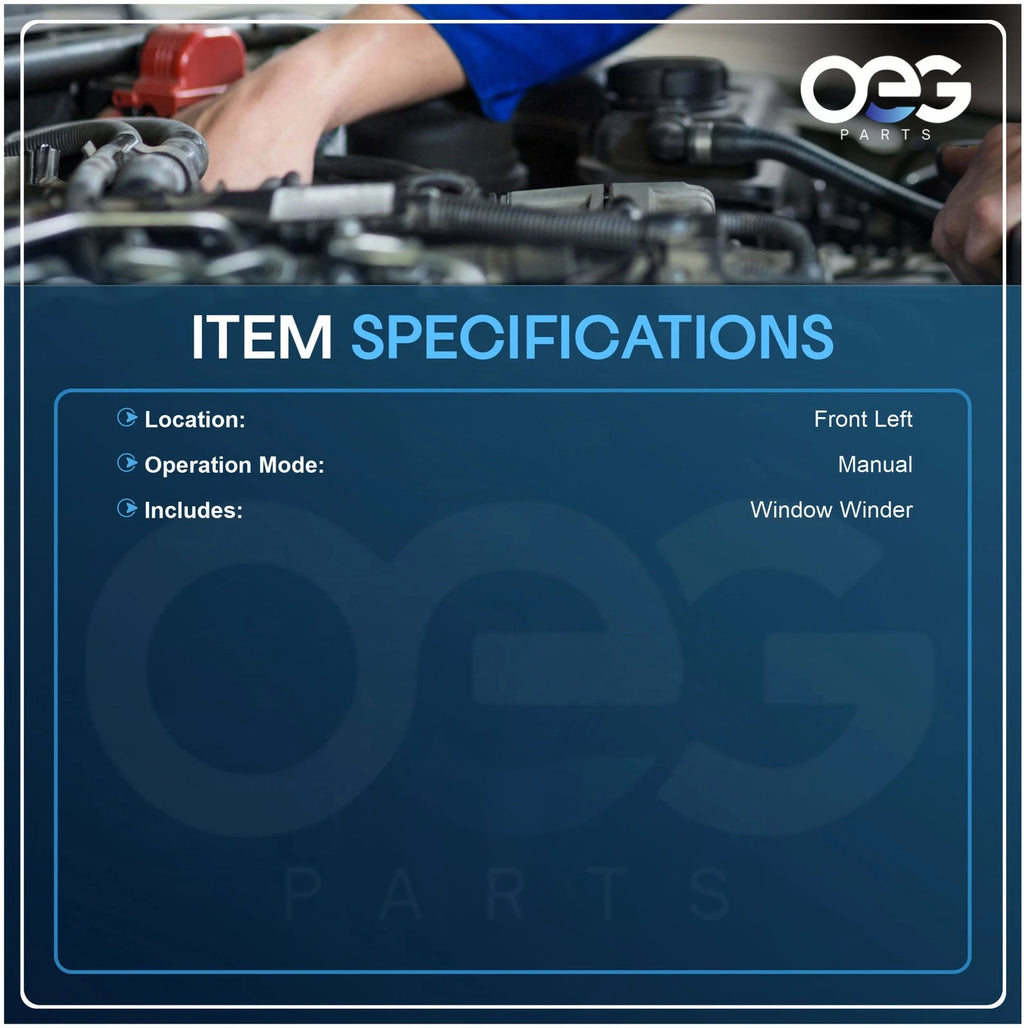 Manual Window Regulator for Toyota Tacoma (1995-2004) Front Left