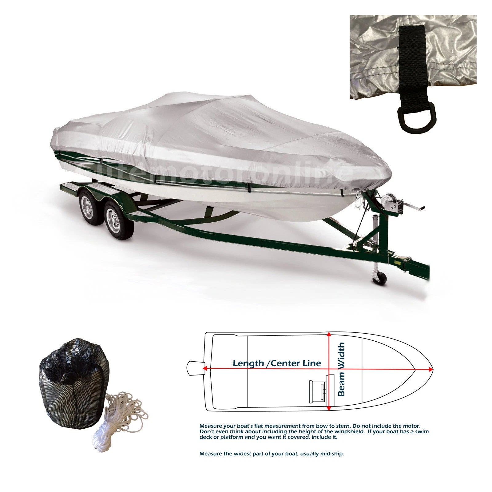 Waterproof Storage Boat Cover for V-Hull Runabouts (2020–2022)