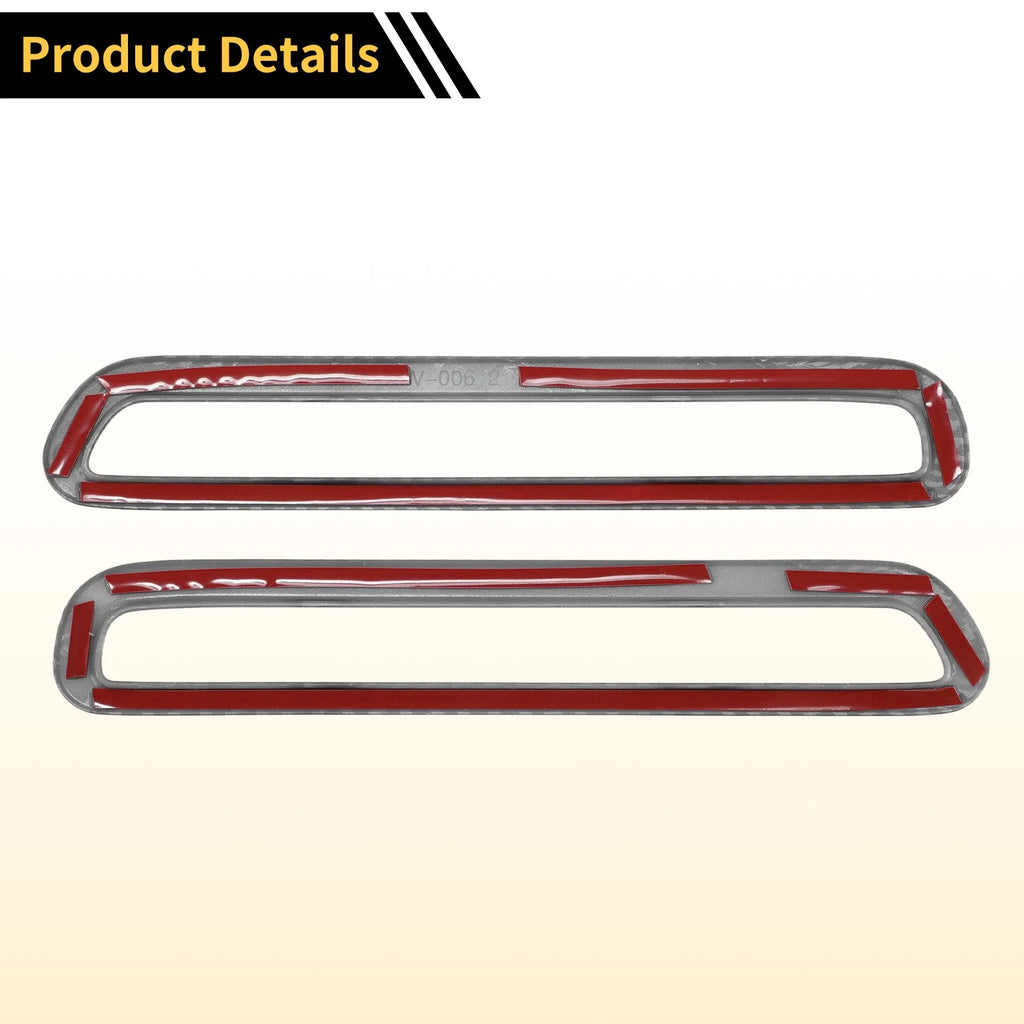 Set of 2 Rear Fog Light Cover Trim for Honda CR-V (2023–2024) Carbon Fiber Black