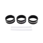 Black AC Climate Control Knob Ring Covers for Subaru Forester XV Crosstrek WRX (2014-2021)