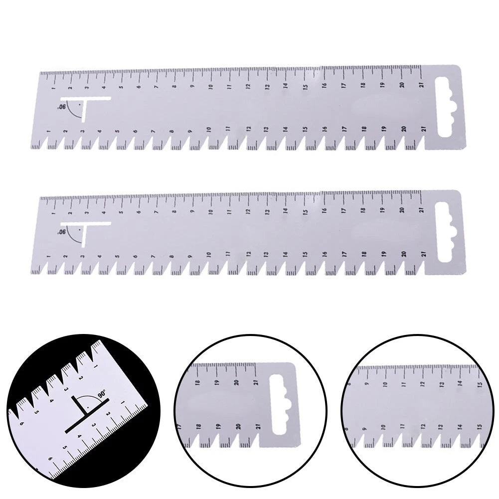 2X Sewing Ruler Spare Tools 21cm Ultra-thin Soft White Wire