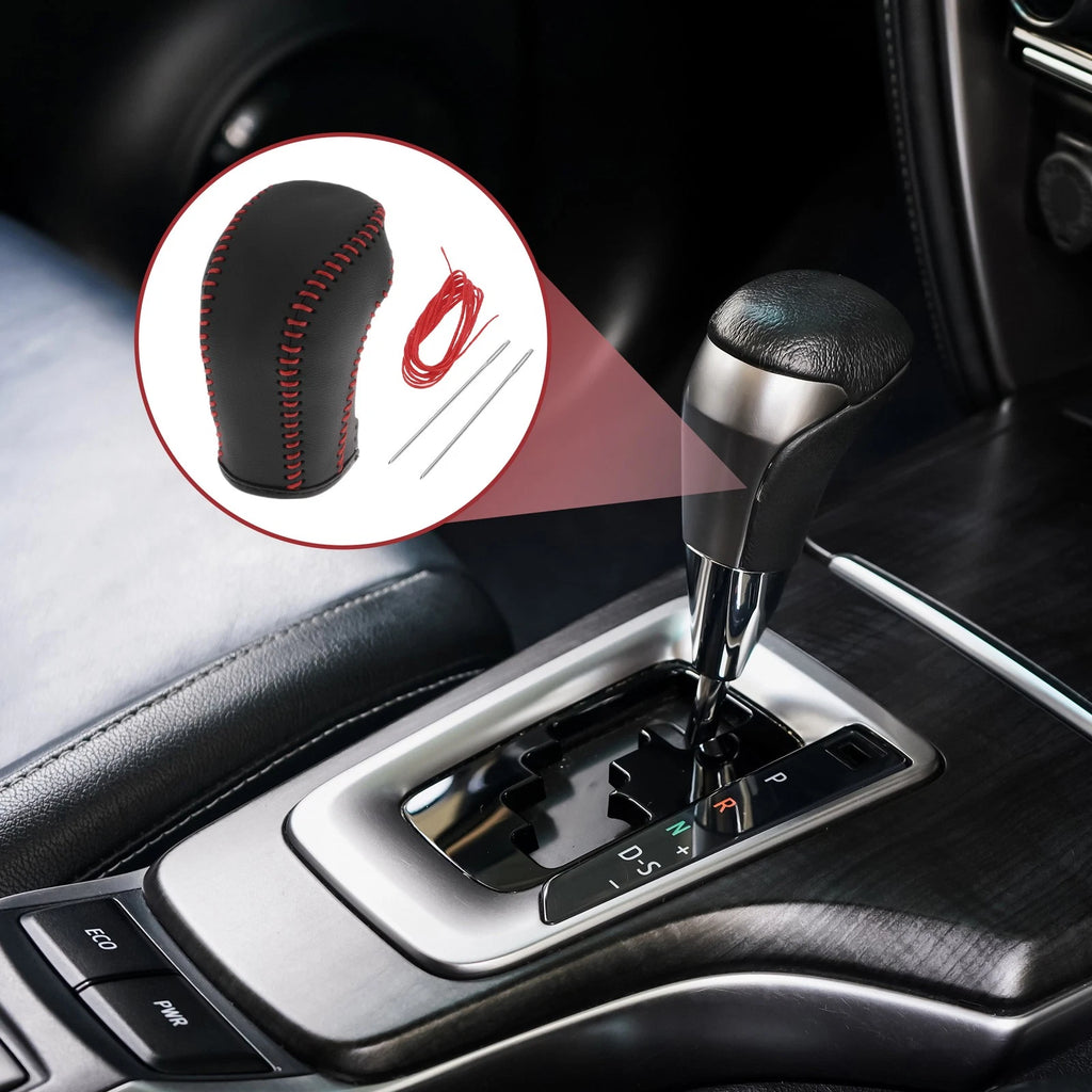 Gear Shift Knob Cover for Hyundai Tucson (2015–2018) Black Red
