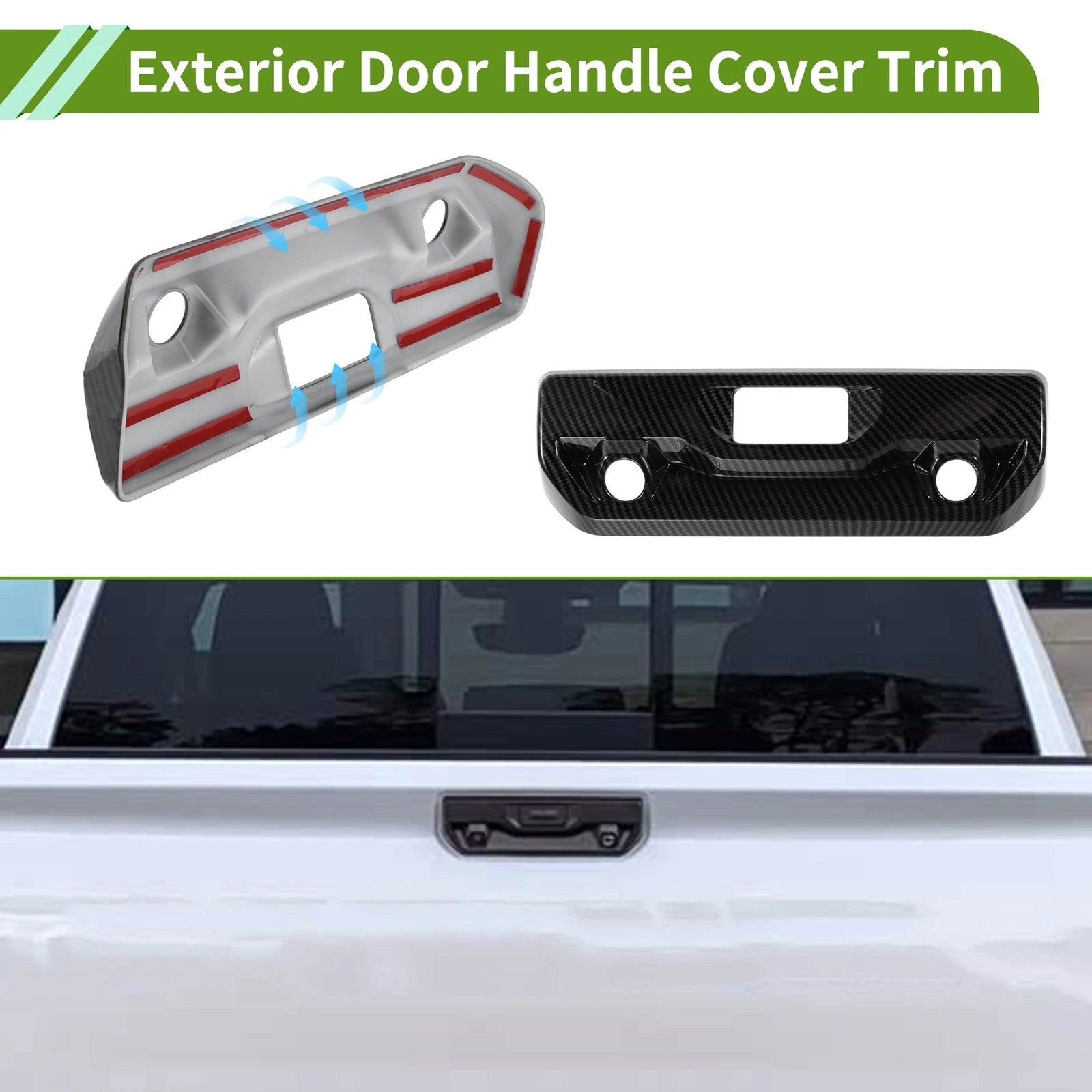 Exterior Door Handle Cover Trim for Chevrolet Silverado 1500 (1 Pc) ABS