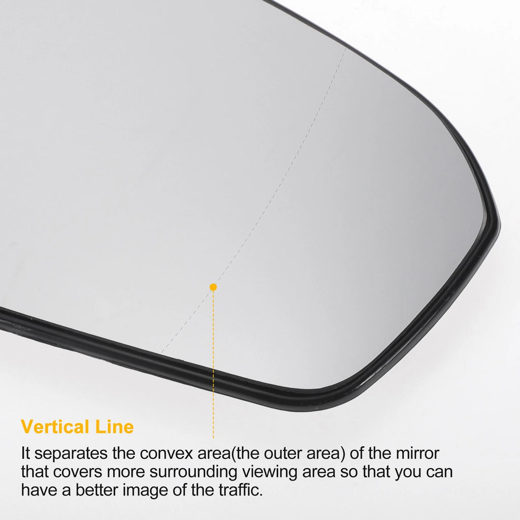 Right Side White Heated Mirror Glass for Ford Mondeo (2014–2022)