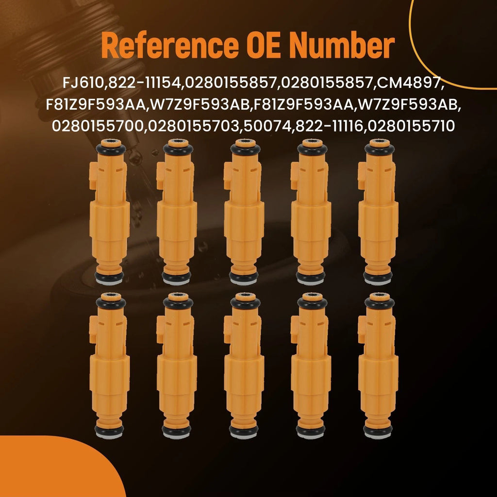10Pack Fuel Injectors for Ford Econoline E350 Super Duty (1999)