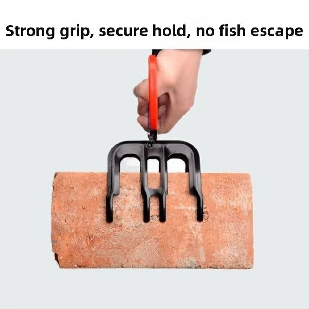 Compact Fishing Tongs with Extended Control Clip for Shore and Boat Use