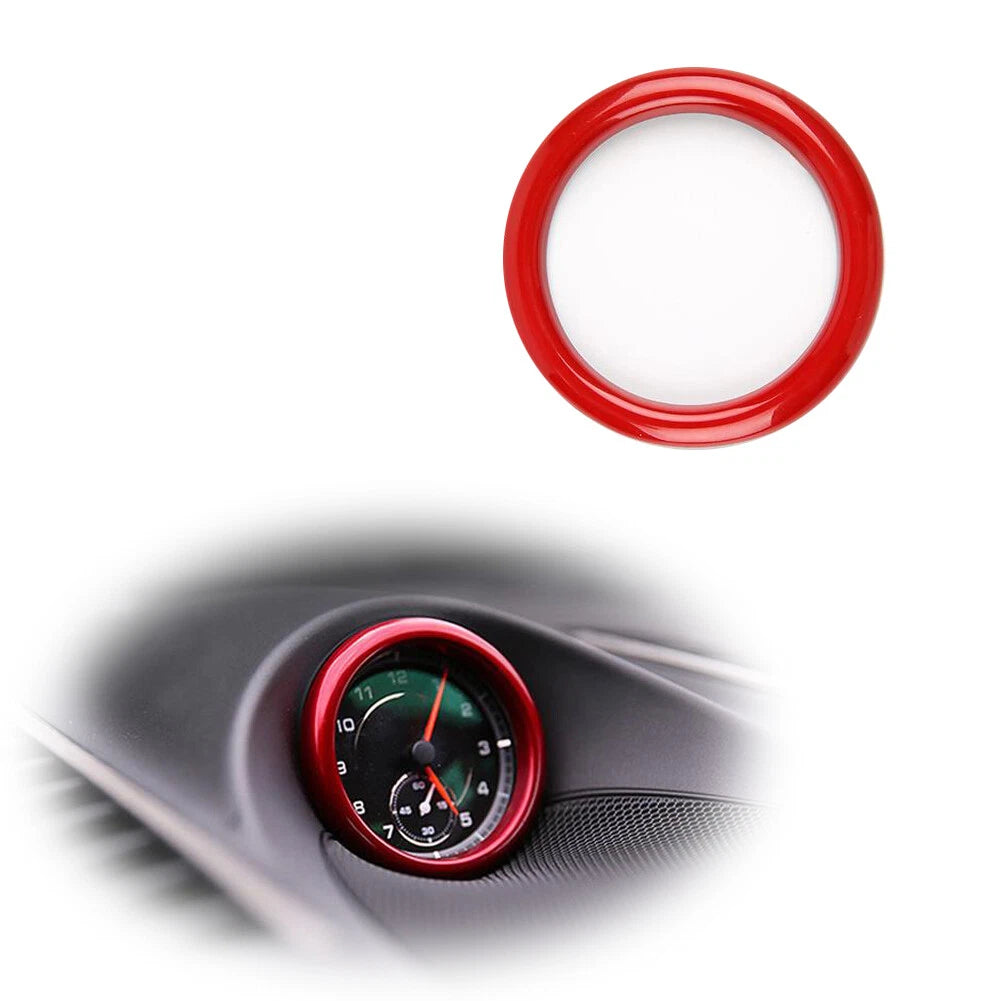 Dashboard Red Center Clock Compass Cover Trim Ring for Porsche 911 (2012–2020)