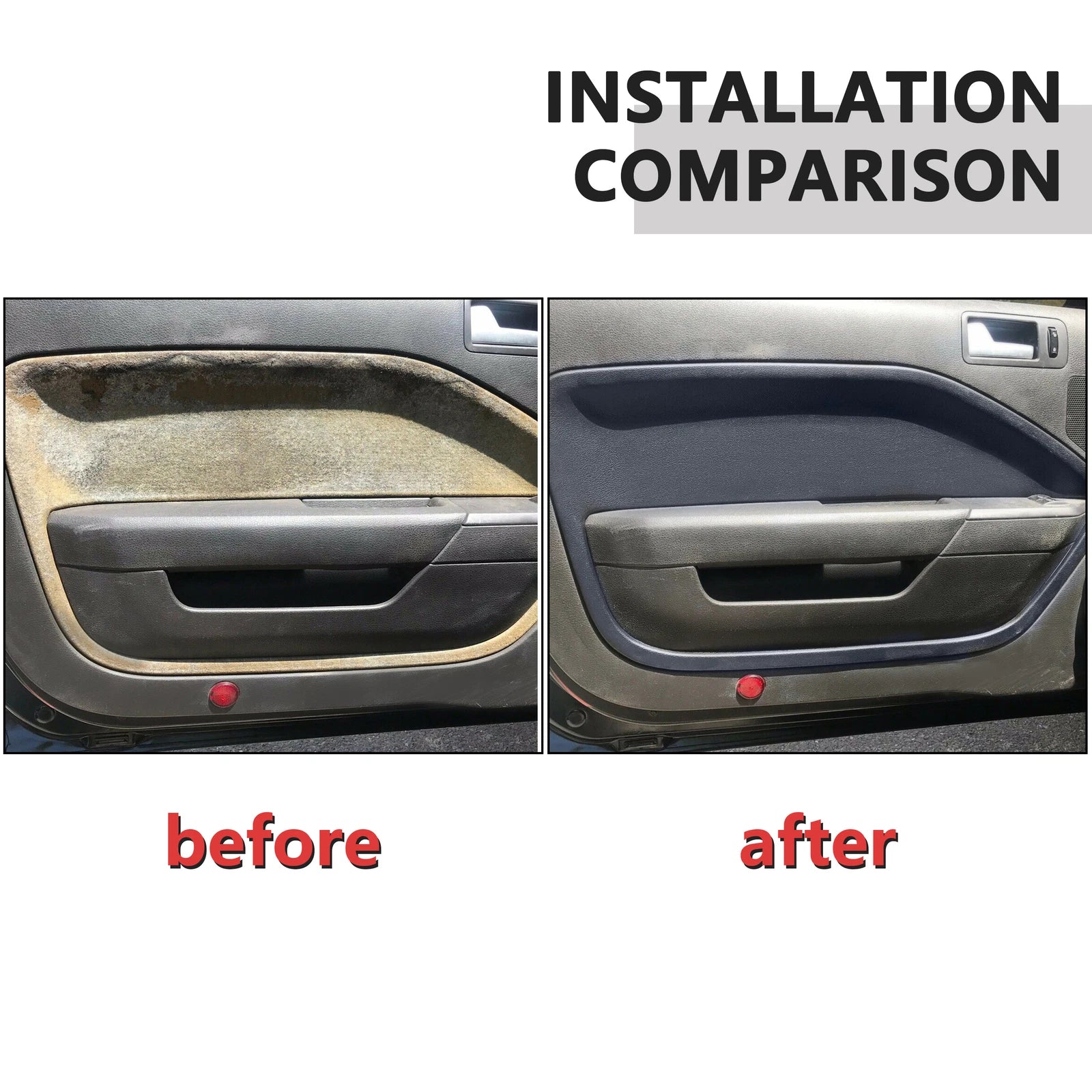 Pair Interior Door Panel Inserts for Ford Mustang GT (2005–2009)