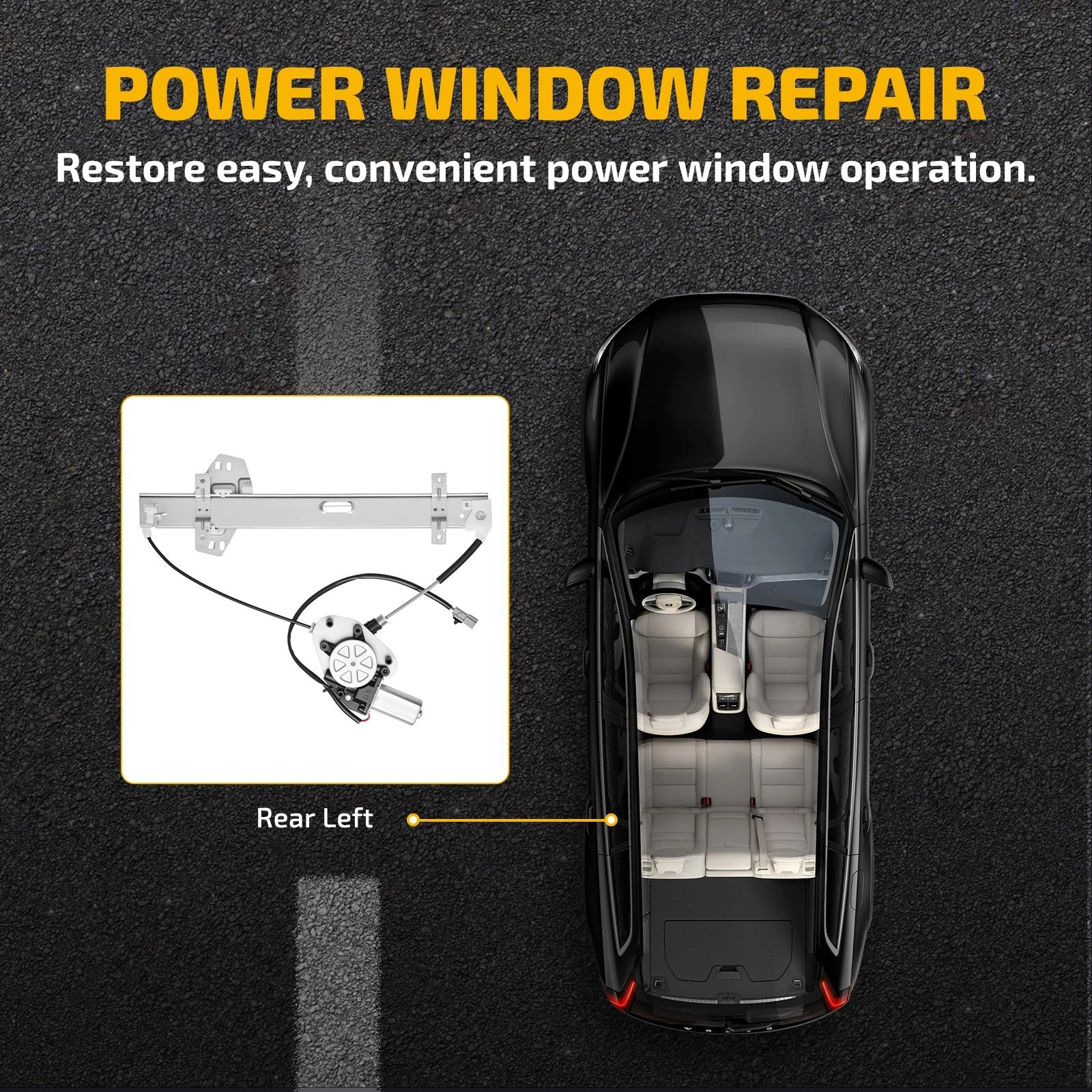 Front Left Window Regulator for Ford Focus (2000–2007)