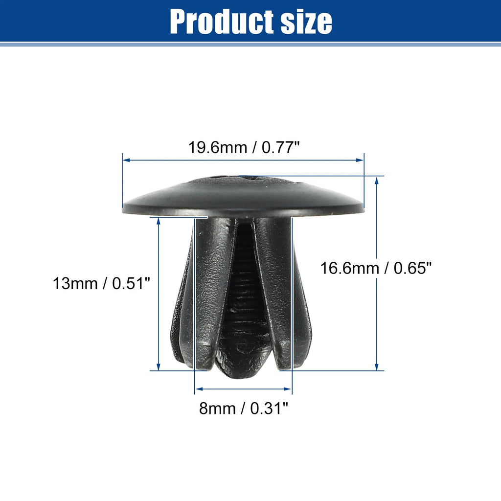 30pcs Bumper Cover Retainer Clip Fasteners for Hyundai Sonata (2011–2019) No.8659028000