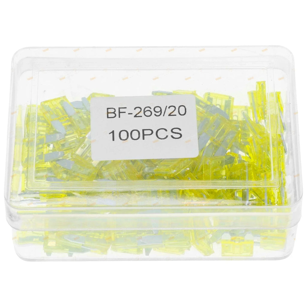 100 x Mini-Blade Fuses 20 Amp Yellow
