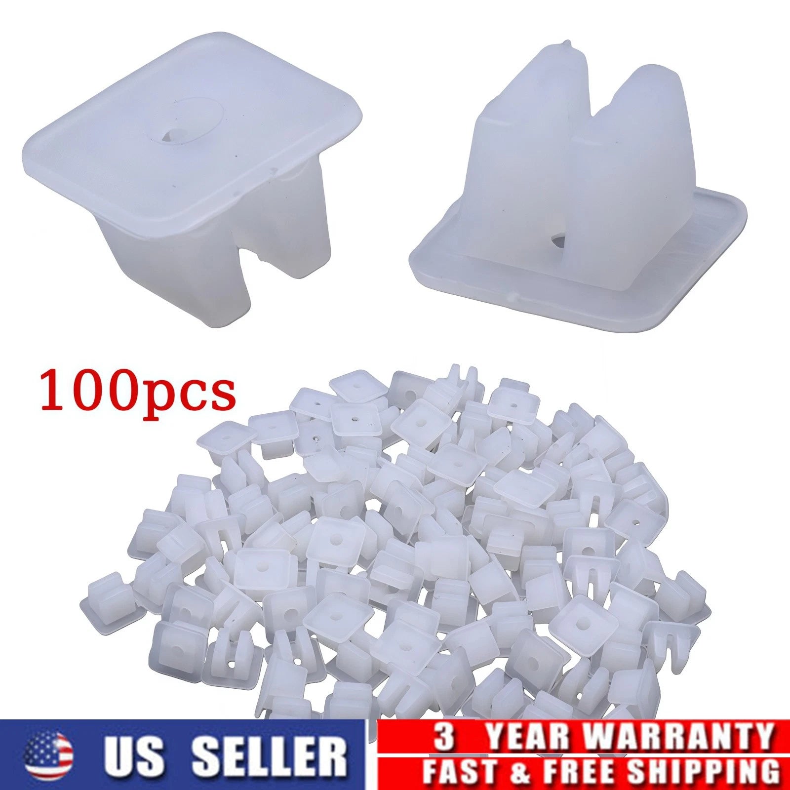100PCS Nylon Nut #10 Screw Grommet Clip for Toyota 4Runner Corolla Tacoma Tundra (1996–2023)