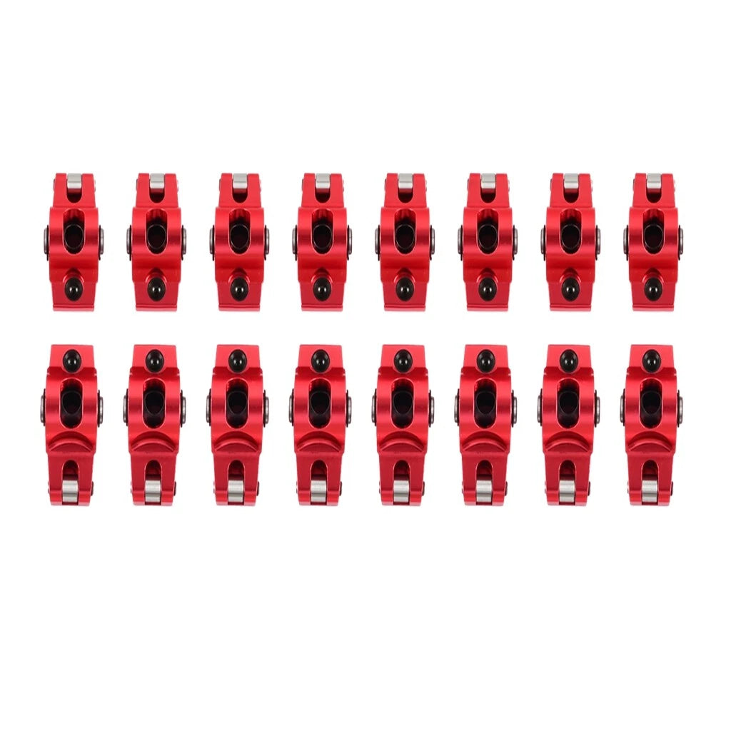 1.5 Ratio Red Aluminum Roller Rocker Arms for Small Block Chevy SBC 350 (1960–2002)